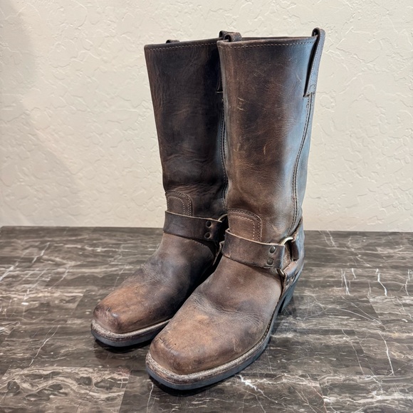 Frye 12R Leather Harness Boots - Picture 4 of 13